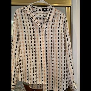 Theory patterned blouse